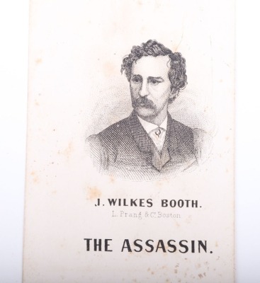 Printed CDV of John Wilkes Booth by Al Prang & Company Boston - 2