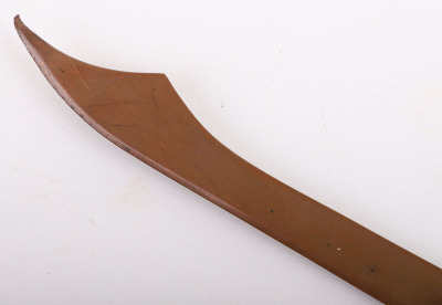 Mother of pearl inlaid copper letter opener inscribed John Dunbar - 3