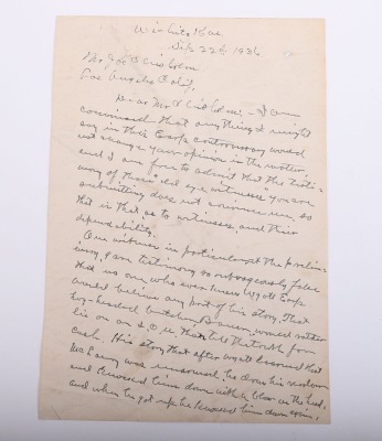 Grouping of letters, 1 pertaining to John Ringo - 2