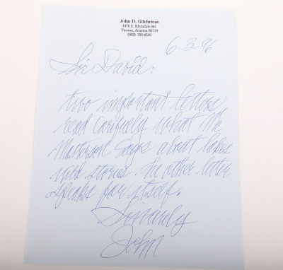Grouping of letters, 1 pertaining to John Ringo - 6