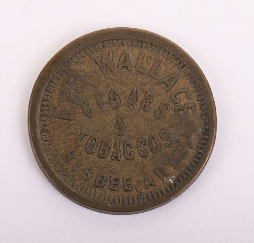 Trade token for Wallace&rsquo;s cigars and tobaccos