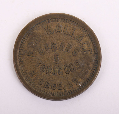 Trade token for Wallace&rsquo;s cigars and tobaccos