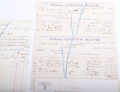 Lot consisting of receipt from the board of supervisors Y&rsquo;Avapai County Prescott Arizona dated 1889 - 3