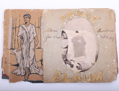 Early 20th Century memorial album of William Hattich dedicated to a dog named Prince who lived from January 1900 to February 1907