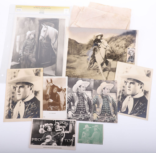 Lot of photos of Ken Maynard silent film cowboy star