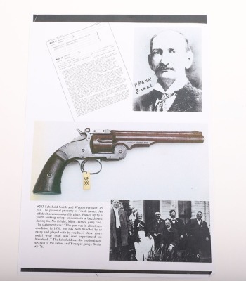1875 Model Smith and Wesson Schofield Revolver, Serial No. 5476, Carried and Lost by Frank James at the Northfield Bank Robbery, Northfield Minnesota, September 7th. 1876 - 17