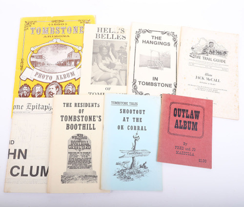 8 Pieces of various pamphlets relating to Tombstone Arizona