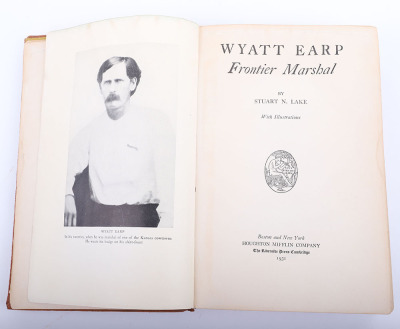 Single volume Wyatt Frontier Marshall by Stewart N. Lake 1931 - 3