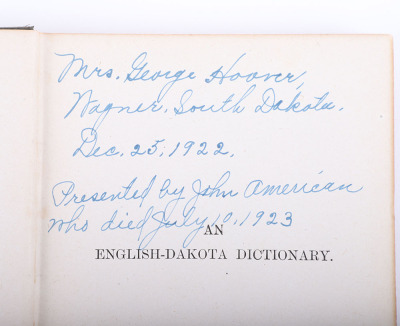 English-Lakota dictionary published by the American Tract Society in 1902 - 2