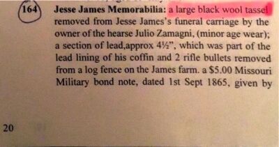 Black tassel used on the hearse that carried Jesse James’s body - 7