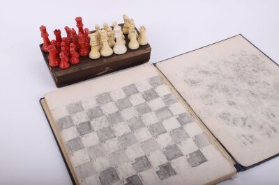 Chess set and book “Atlas of avian anatomy” once belonging to Robert Stroud, the infamous birdman while an inmate at Alcatraz Prison - 2