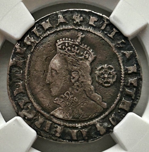 NGC - Elizabeth I (1558-1603), Third and fourth issues 1561-77, Sixpence, 1577/6