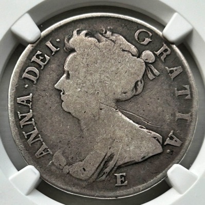 NGC Ð Anne (1702-14), Halfcrown, 1707E, Post Union