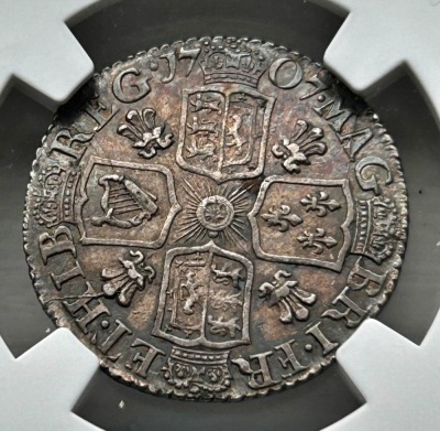 NGC &ETH; Anne (1702-14), Sixpence, 1707, post-union - 2