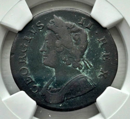 NGC - George II (1727-1760), Halfpenny, 1739