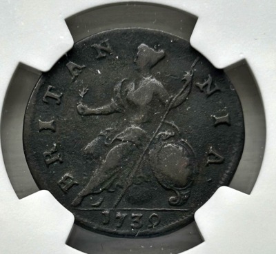 NGC - George II (1727-1760), Halfpenny, 1739 - 2