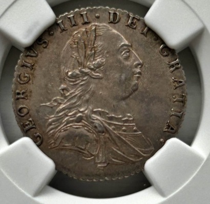 NGC Ð George III (1760-1820), Sixpence 1787