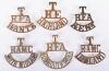 6x WW1 Territorial Brass Shoulder Titles