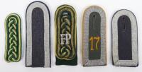 5x Single WW2 German Tunic Shoulder Boards