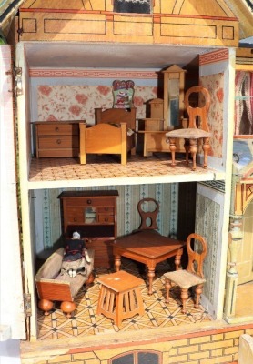 A Moritz Gottschalk blue roof dolls house model 3582, German circa 1900, - 2