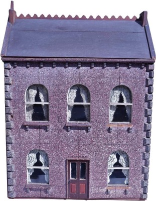 ‘Violet Hall’ a painted wooden dolls house and contents, English circa 1880,