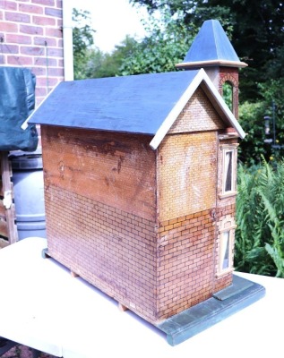 A large Moritz Gottschalk blue roof dolls house , German circa 1890, - 4