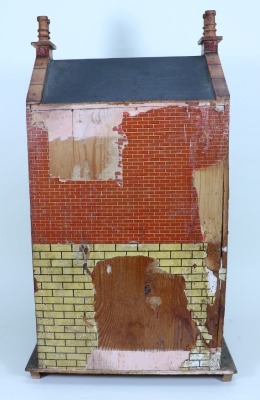 An early Moritz Gottschalk model 2090? Painted wooden blue roof dolls house, German circa 1895, - 5