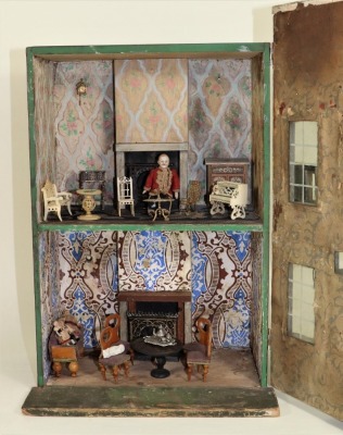 Two dolls houses including a small Silber & Fleming box back house, German late 19th century, - 2