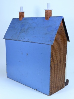 Two painted wooden dolls houses in the German style, - 8