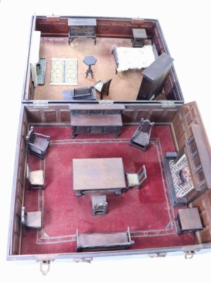 A rare Elgin of Enfield Dolls House furniture sample case, English circa 1930, - 2