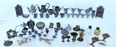 Collection of soft metal and pewter Dolls House miniatures, - 2