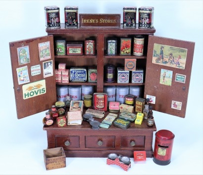 ‘Irene’s Stores’, a toy wooden grocery store, English 1930s,