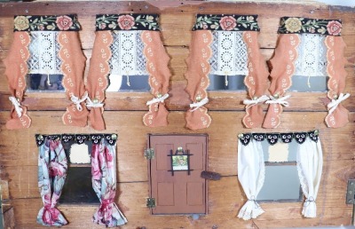&lsquo;Myrtle Lodge&rsquo; a painted wooden dolls house and contents, English circa 1892, - 3