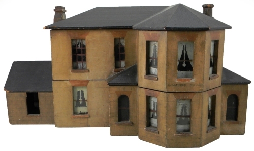 &lsquo;Shamrock House&rsquo; a fine and early wooden dolls house, probably Irish, late 18th century,
