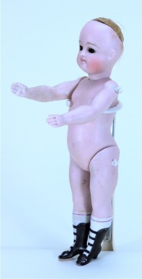 A rare Kestner all-bisque doll in original clothes, German circa 1900, - 2