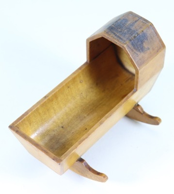 A miniature Treenware crib, - 2