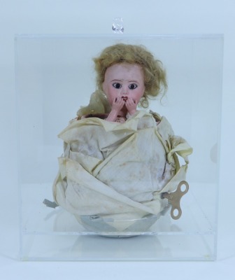 A rare Roulette and Decamps doll in rose automata, French circa 1900, - 4