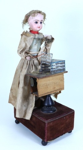 A Renou Little Girl with Mouse Automata, French circa 1900,