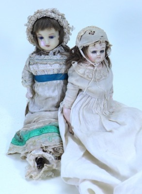 A composition shoulder head doll, German circa 1870,