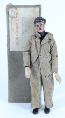 Bucherer Charlie Chaplin metal jointed figure, Swiss 1920s,