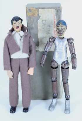 Two Bucherer metal jointed figures, Swiss 1920s,