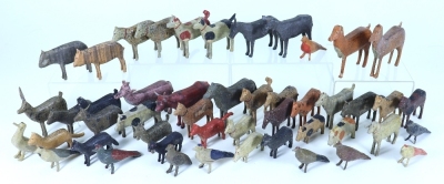 Small selection of Erzgebirge Noah’s Ark animals, 1880s/90s,