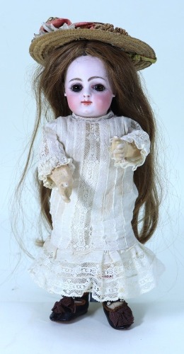 A rare small Francois Gauthier bisque head Bebe, size 3, French circa 1880,