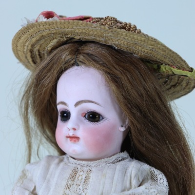 A rare small Francois Gauthier bisque head Bebe, size 3, French circa 1880, - 2