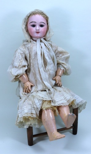 A large size 14 Eden Bebe Depose bisque head doll, French circa 1895,