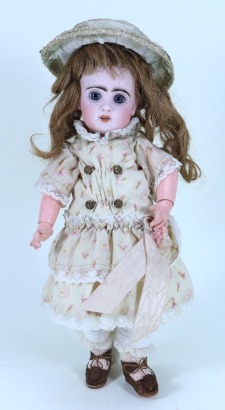 A Tete Jumeau bisque head Bebe doll, French 1890,