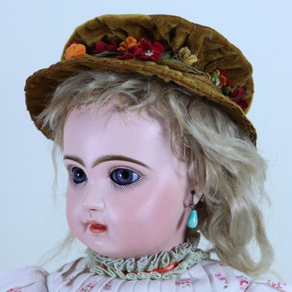 A Tete Jumeau bisque head Bebe doll, size 9, French circa 1890,