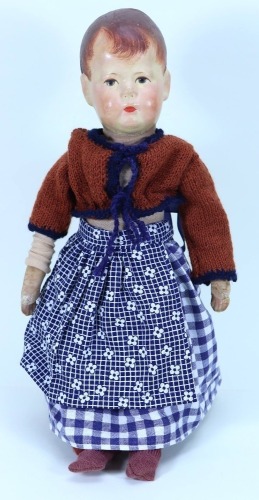 A Kathe Kruse cloth doll I, German circa 1930,