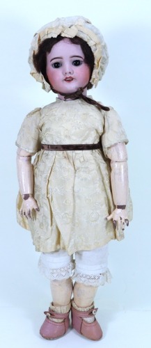 A S.F.B.J 60 bisque head girl doll, French circa 1905,