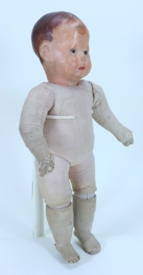 A very rare Kammer & Reinhardt for Kathe Kruse Doll I with ball jointed knees, German 1911, - 3